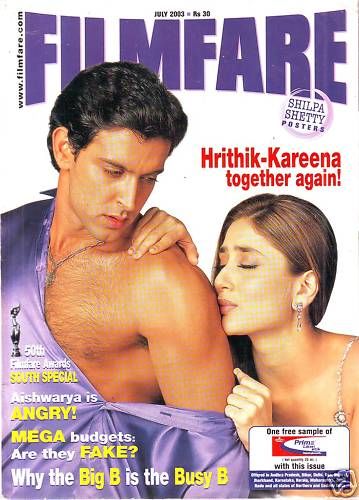 FILMFARE magazine side cover July 2003