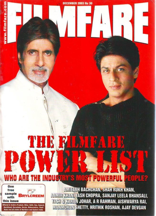 FILMFARE magazine side cover December 2003