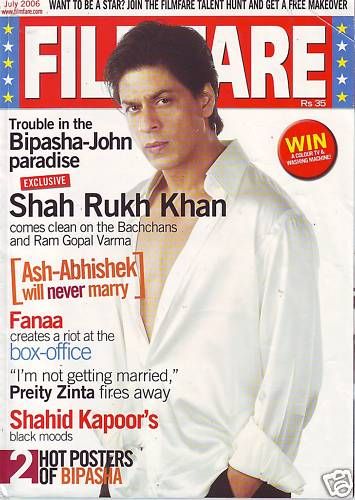 FILMFARE magazine side cover July 2006