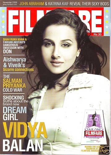 FILMFARE magazine side cover November 2006