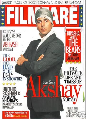 FILMFARE magazine side cover March 2007