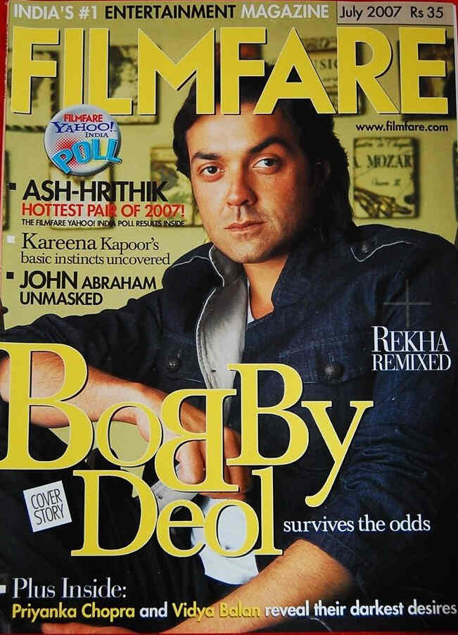 FILMFARE magazine side cover July 2007