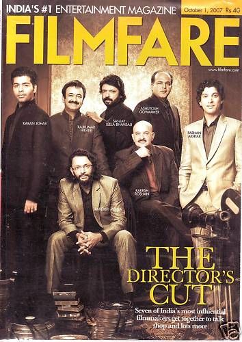 FILMFARE magazine side cover 1 October 2007