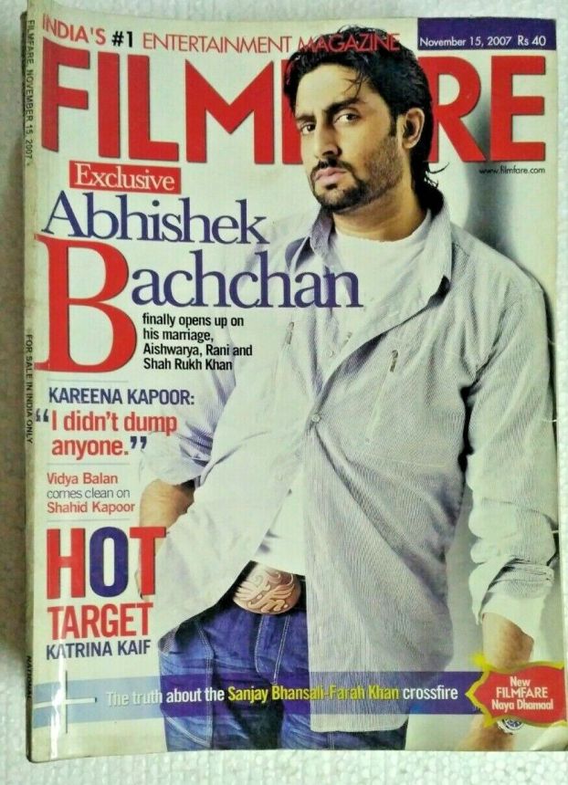 FILMFARE magazine side cover November 2007