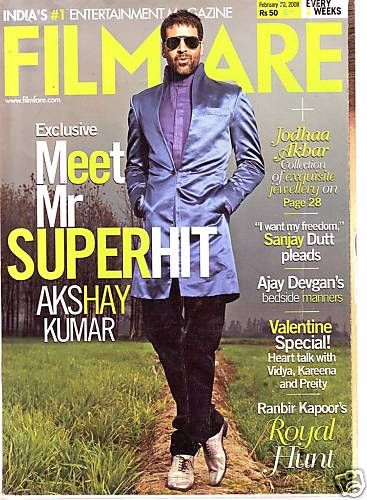 FILMFARE magazine side cover 20 February 2008