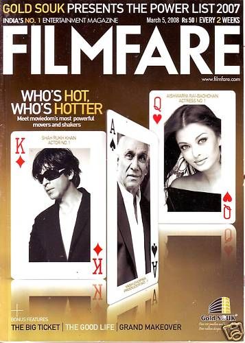 FILMFARE magazine side cover 5 March 2008