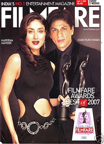 FILMFARE magazine side cover 2 April 2008