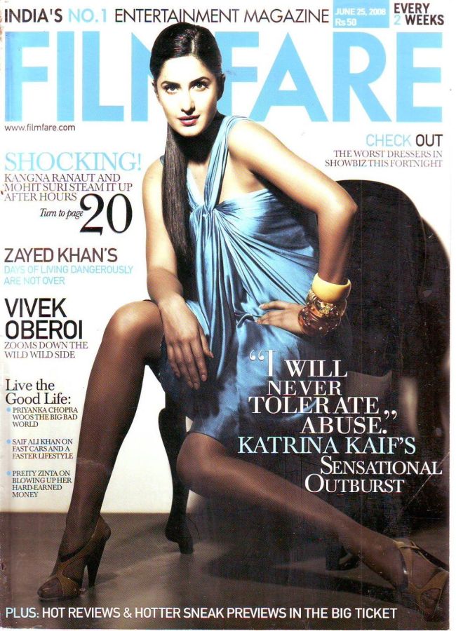 FILMFARE magazine side cover 25 June 2008