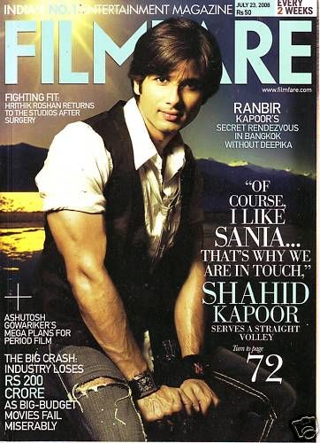 FILMFARE magazine side cover 23 July 2008