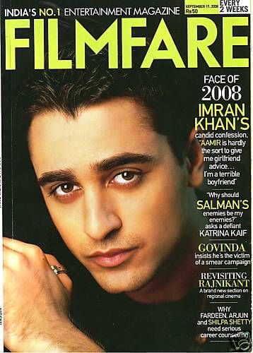 FILMFARE magazine side cover 17 September 2008