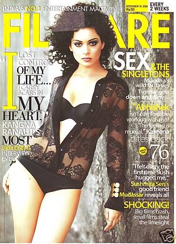 FILMFARE magazine side cover 10 December 2008