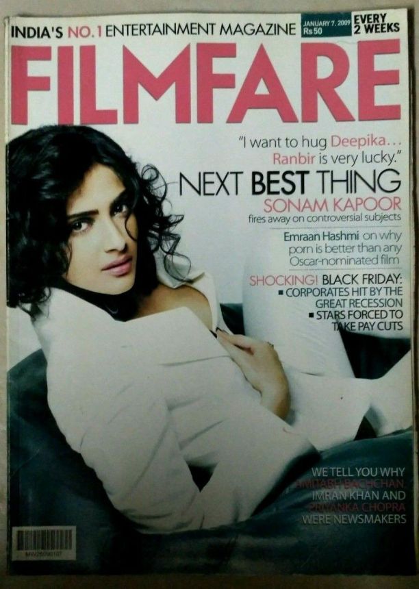 FILMFARE magazine side cover 7 January 2009