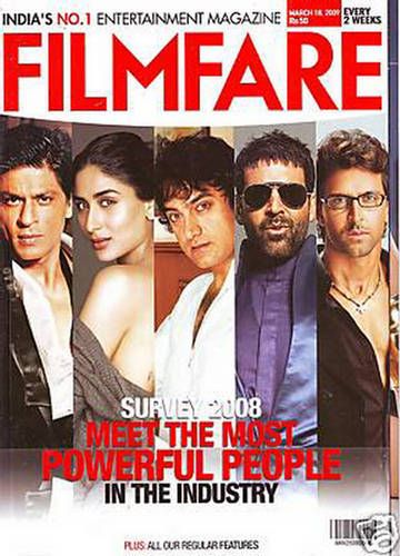FILMFARE magazine side cover 18 March 2009