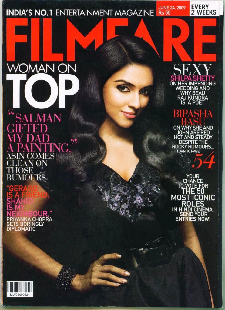 FILMFARE magazine side cover 24 June 2009