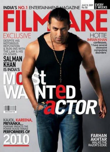 FILMFARE magazine side cover 8 July 2009