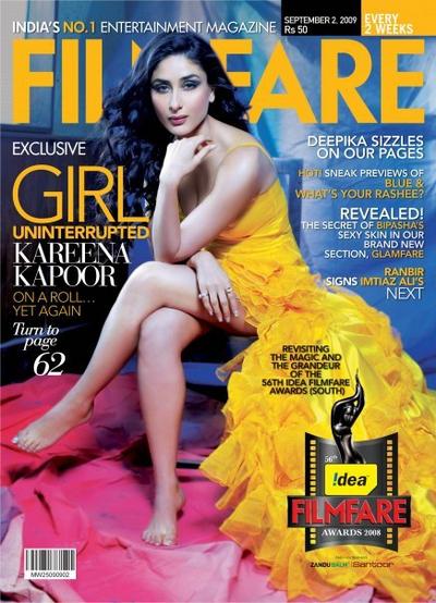 FILMFARE magazine side cover 2 September 2009
