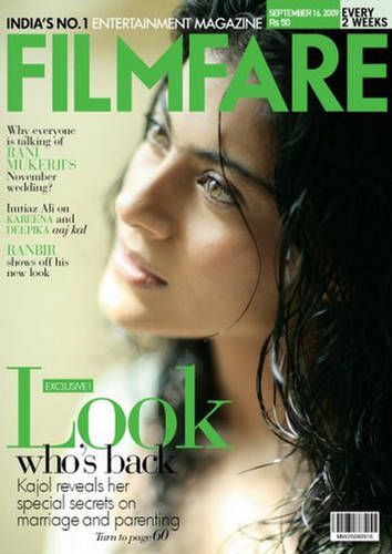 FILMFARE magazine side cover 16 September 2009