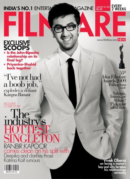 FILMFARE magazine side cover 20 January 2010