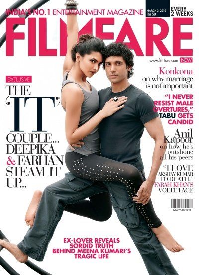 FILMFARE magazine side cover 3 March 2010