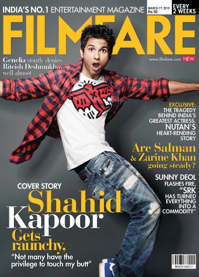 FILMFARE magazine side cover 17 March 2010