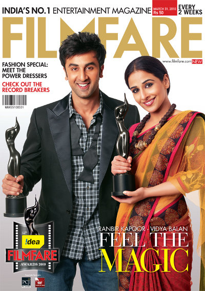 FILMFARE magazine side cover 31 March 2010