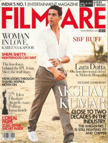 FILMFARE magazine side cover 28 April 2010
