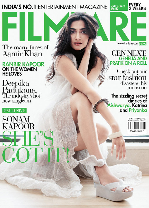 FILMFARE magazine side cover 7 July 2010