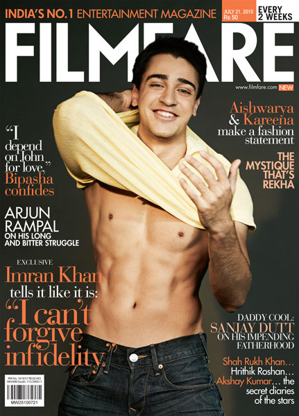 FILMFARE magazine side cover 21 July 2010
