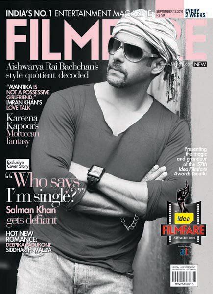 FILMFARE magazine side cover 15 September 2010