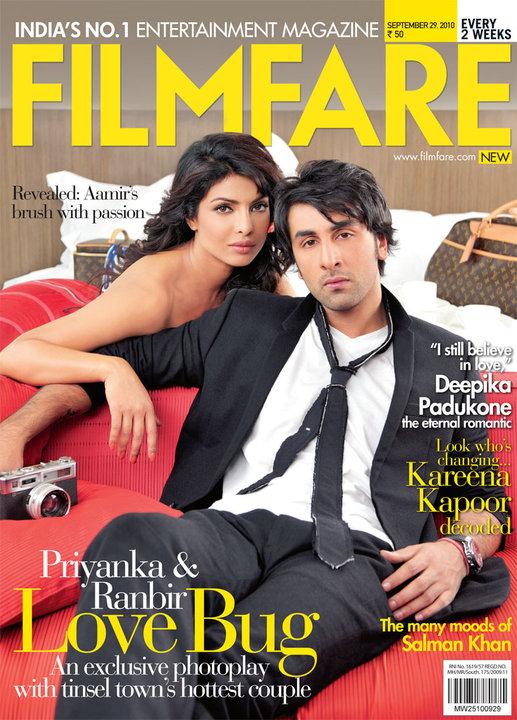 FILMFARE magazine side cover 29 September 2010