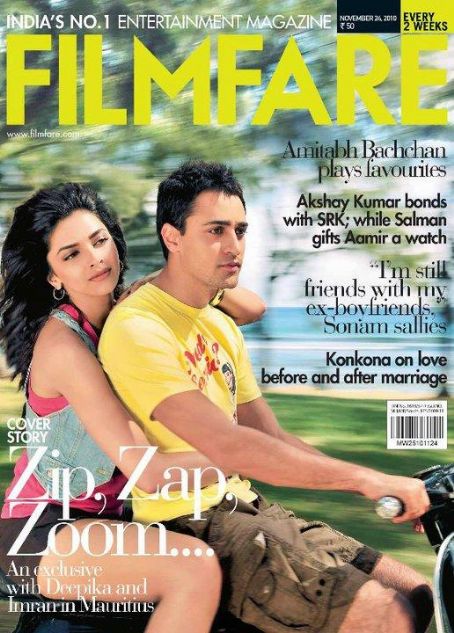 FILMFARE magazine side cover 24 November 2010