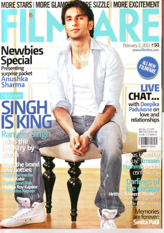 FILMFARE magazine side cover 2 February 2011