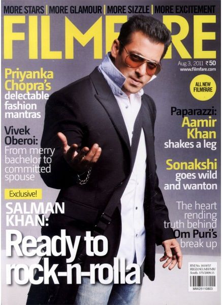 FILMFARE magazine side cover 3 August 2011