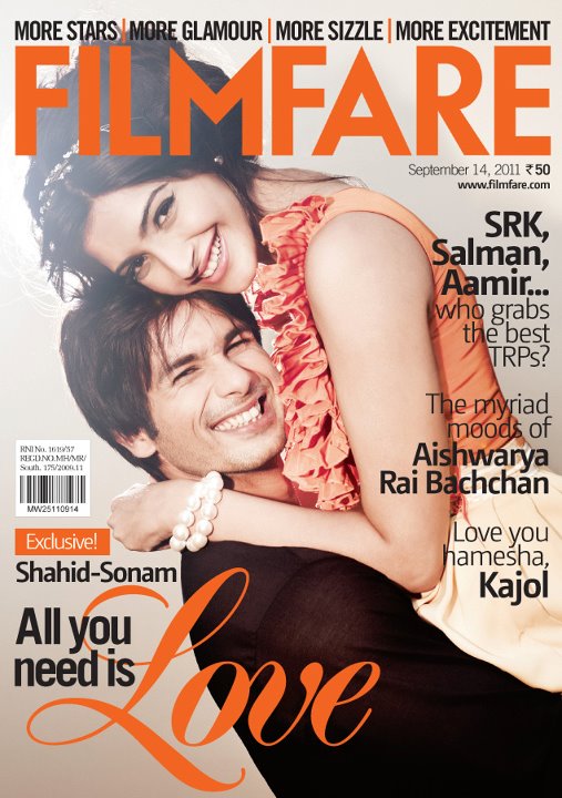 FILMFARE magazine side cover 14 September 2011