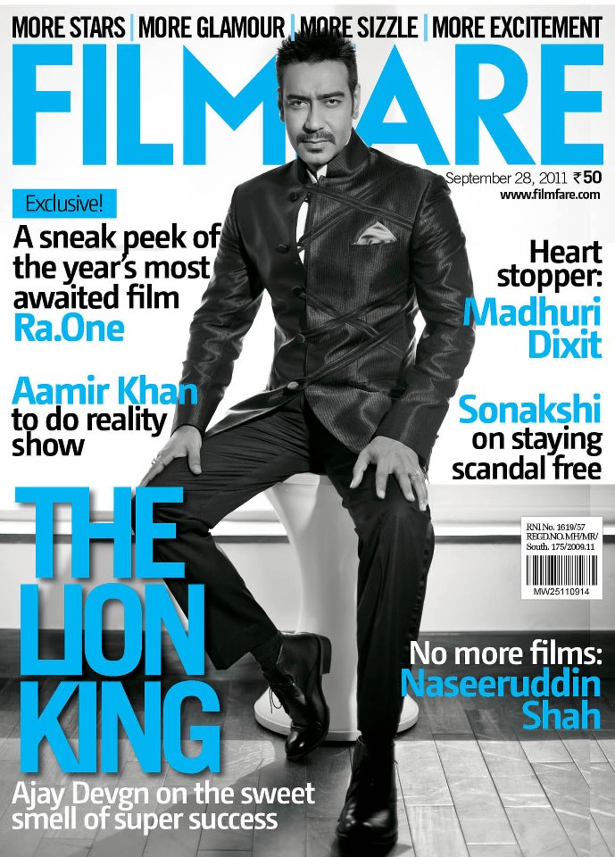 FILMFARE magazine side cover 28 September 2011