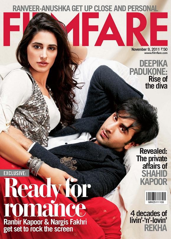 FILMFARE magazine side cover 9 November 2011