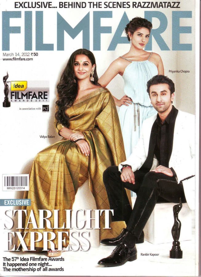 FILMFARE magazine side cover 14 March 2012