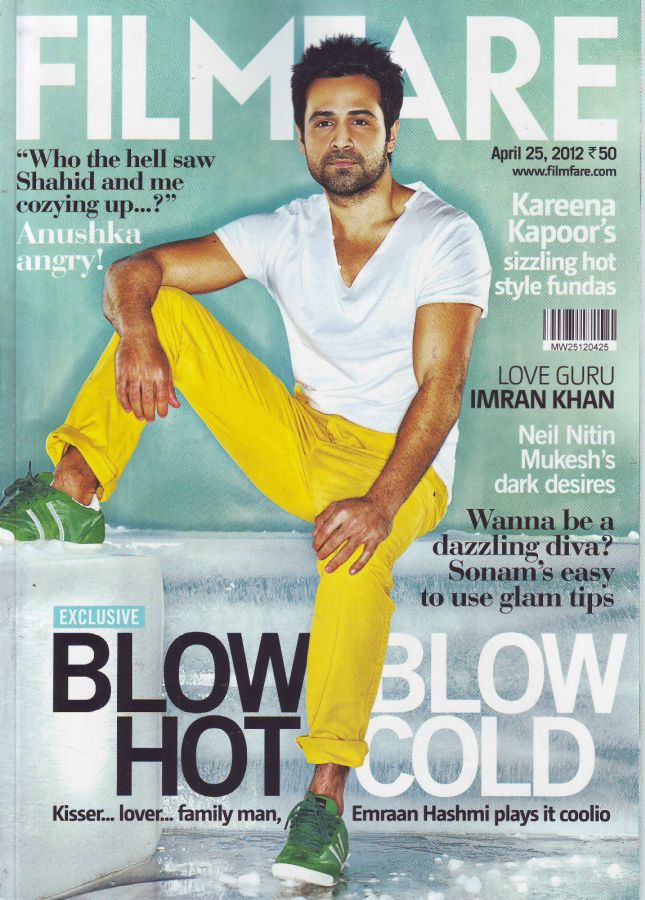 FILMFARE magazine side cover 25 April 2012