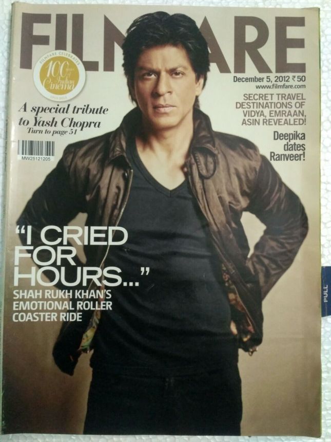FILMFARE magazine side cover 5 December 2012