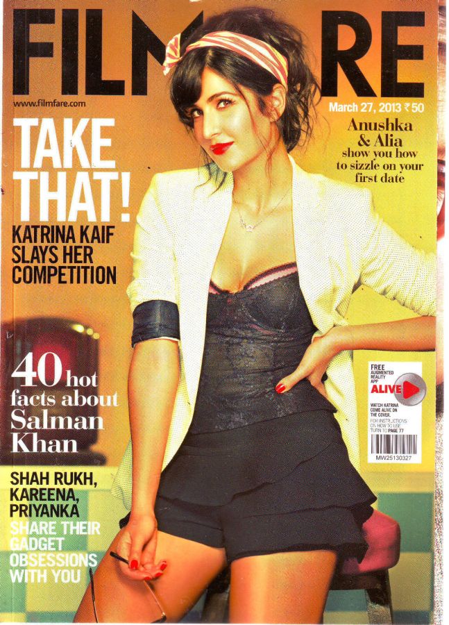 FILMFARE magazine side cover 27 March 2013