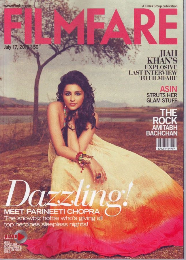 FILMFARE magazine side cover 17 July 2013