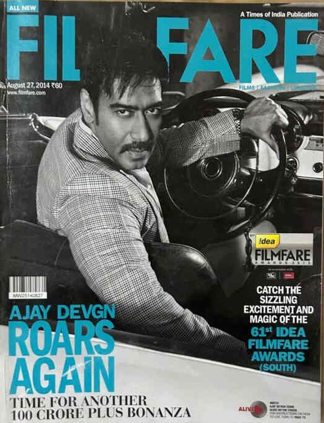 FILMFARE magazine side cover 27 August 2014