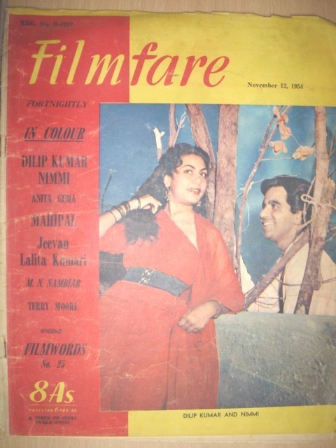 FILMFARE magazine side cover 12 November 1954