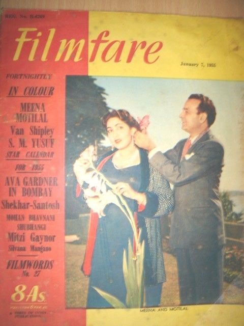 FILMFARE magazine side cover 7 January 1955
