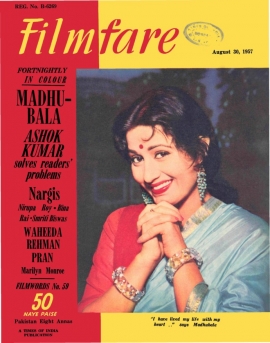 FILMFARE magazine side cover 30 August 1957