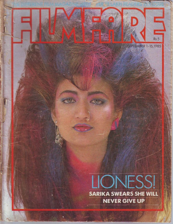 FILMFARE magazine side cover 1 September 1985