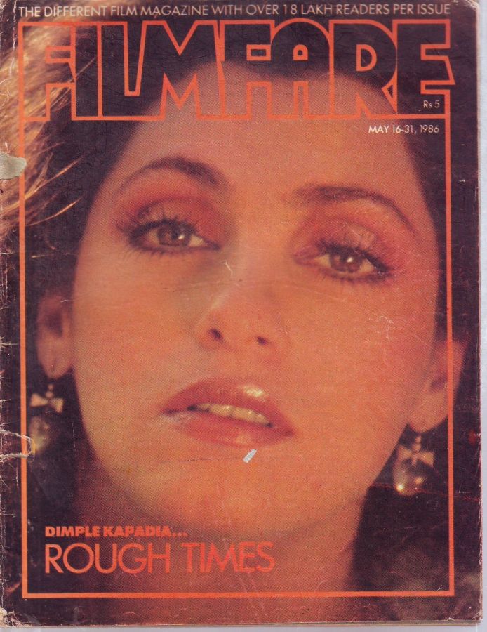 FILMFARE magazine side cover 16 May 1986