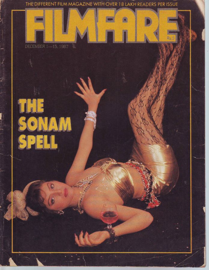 FILMFARE magazine side cover 1 December 1987