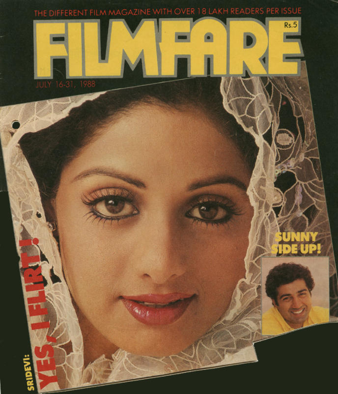 FILMFARE magazine side cover 16 July 1988