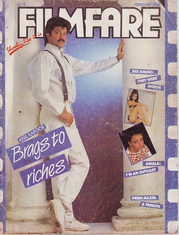 FILMFARE magazine side cover February 1989